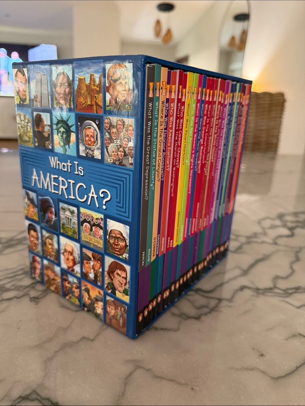 What Is America? Book Set - Blue Boxed Collection for Kids